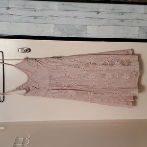 Ballet pink lace midi dress - Lined - Size M